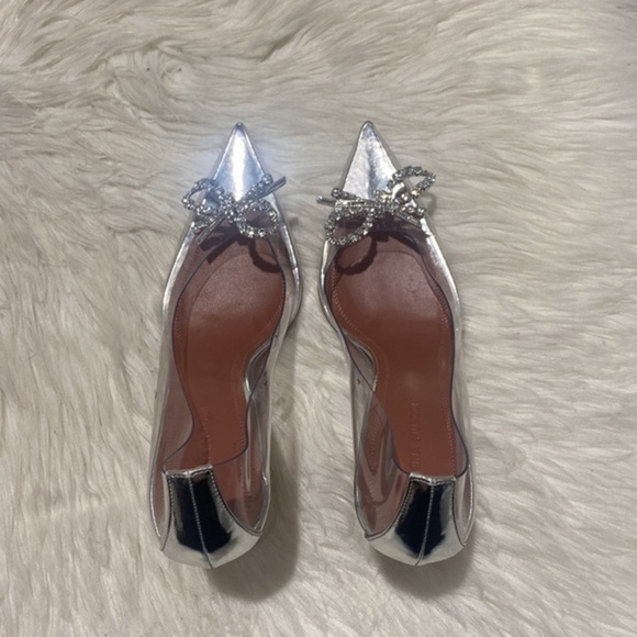 New Amina Muaddi Rosie glass pointed toe pump size 39.5EU - Picture 6 of 15